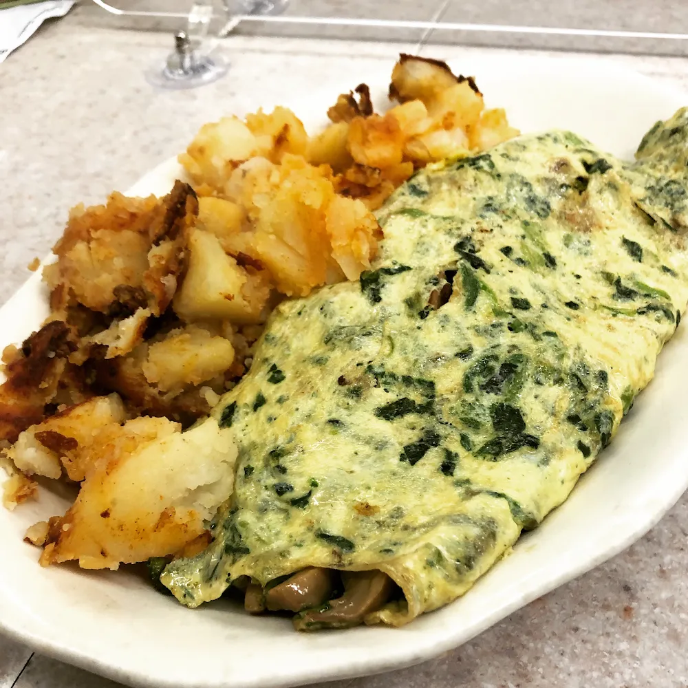 Mushroom and Spinach Omlete